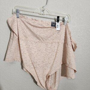 Torrid Curve Panties Womens 6 Plus Size Blush Pink High Waist Lace Brief NWT